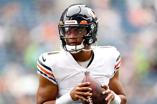 Justin Fields and the Bears are No. 31 in the NFL Power Rankings. 