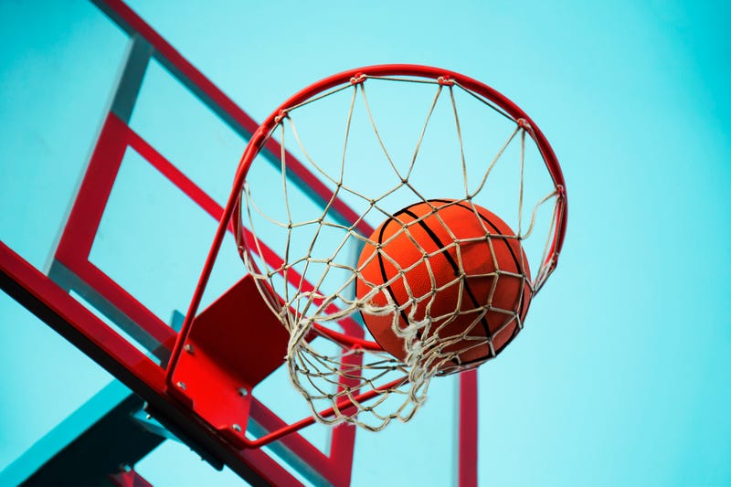 basketball going through hoop