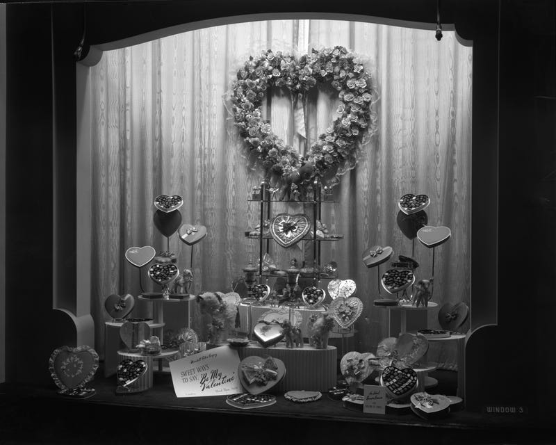 Valentine's Day Candy Window Display