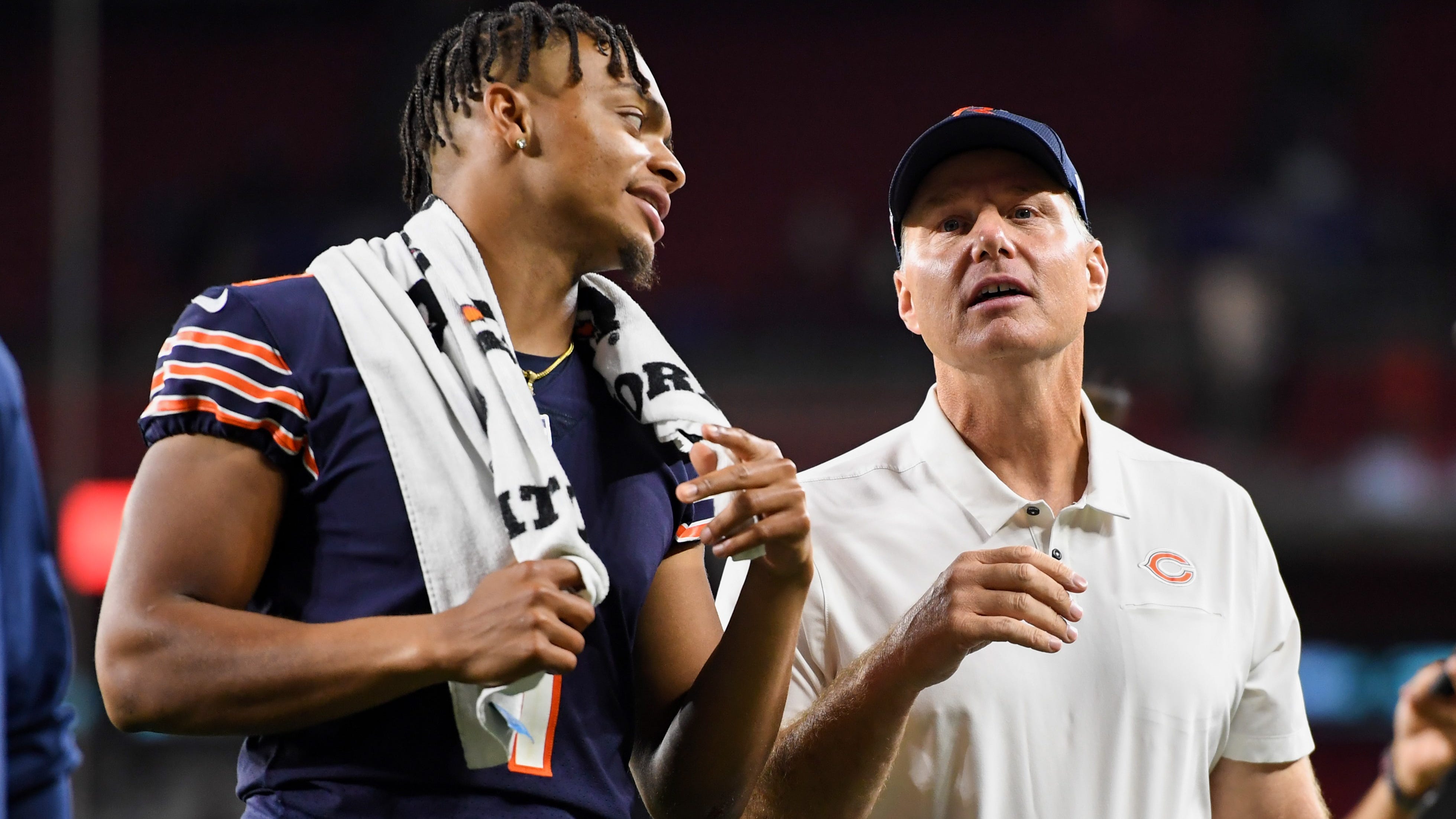 Matt Eberflus: Winning takes priority for Bears over catering to Justin Fields' long-term future