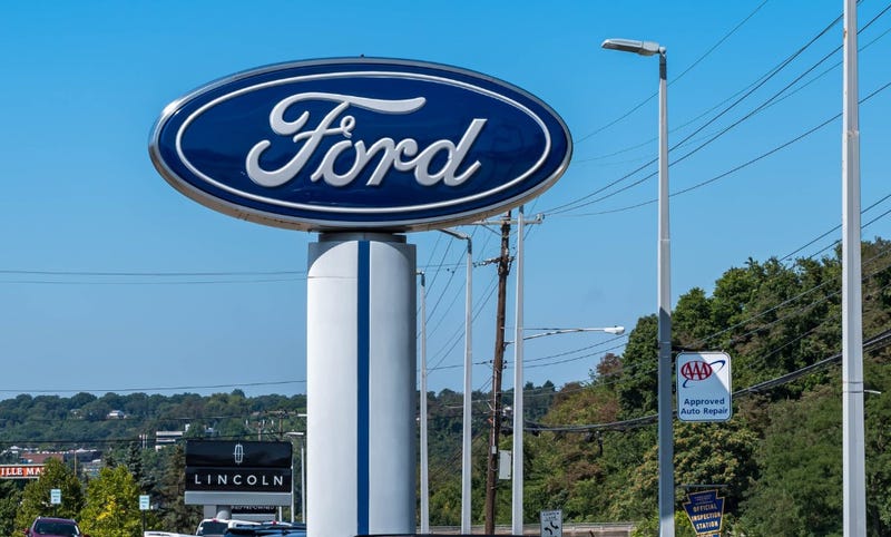 Ford logo on a sign