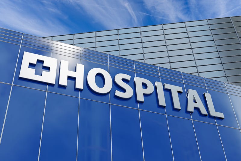 Stock photo of hospital sign