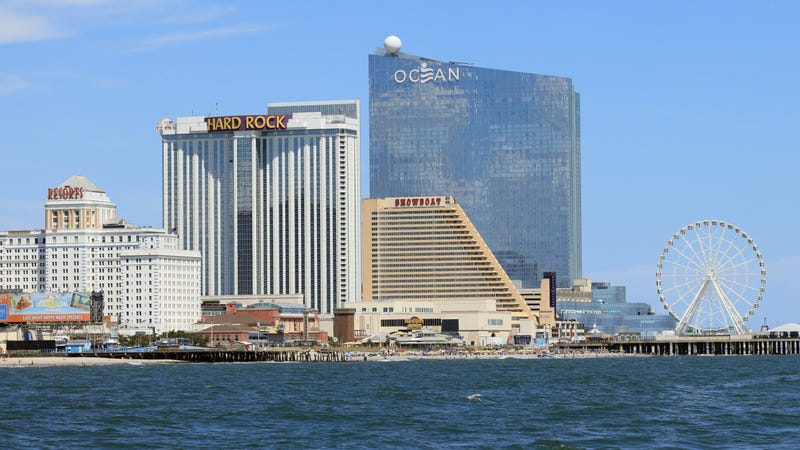 A general view of the Hard Rock Hotel & Casino and the Steel Pier on August 28, 2022 in Atlantic City, New Jersey, United States. 