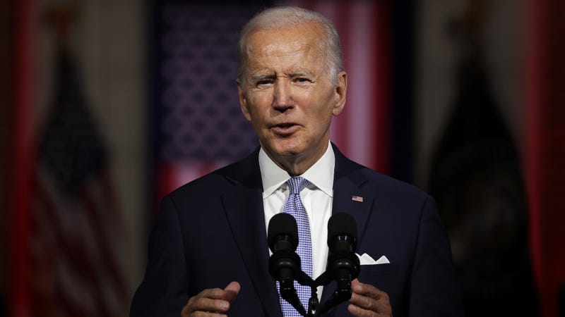 President Joe Biden delivers a primetime speech at Independence National Historical Park on Sept. 1, 2022 in Philadelphia, Pennsylvania. Biden spoke on “the continued battle for the soul of the nation.”