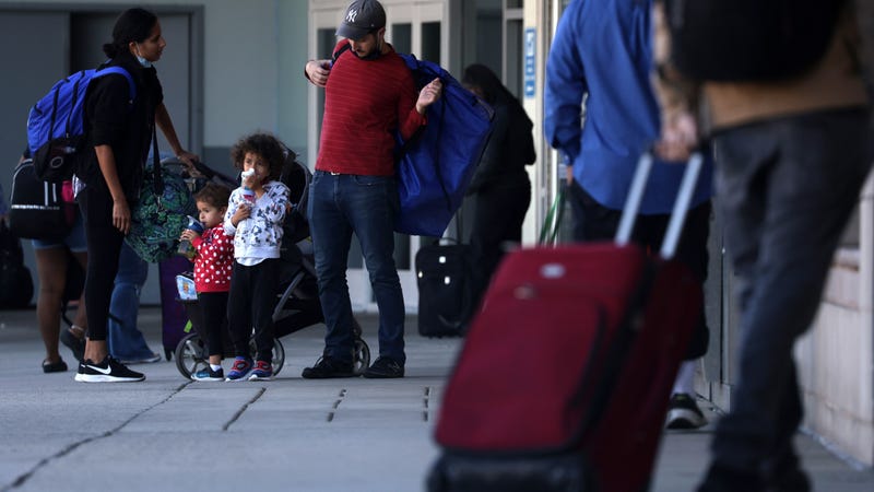 Travelers are seen at Philadelphia International Airport on Sept. 2, 2022 in Philadelphia, Pennsylvania.