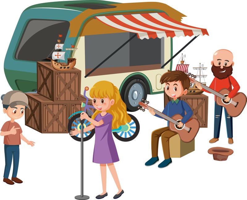 Artist Illustration of Buskers