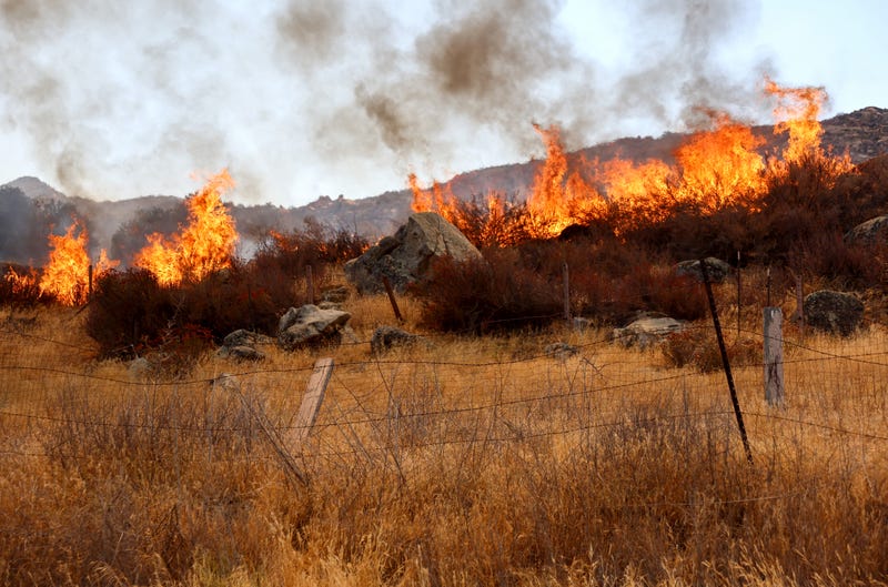 The Fairview Fire burns on September 6, 2022 near Hemet,