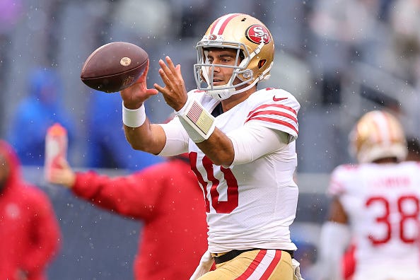 Jimmy Garoppolo is once again the starter for the 49ers. 