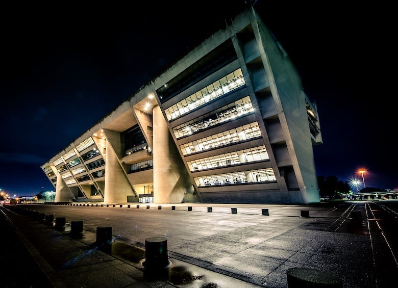 Dallas City Hall at night