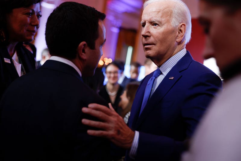 U.S. President Joe Biden greets attendees after speaking at the United We Stand Summit in the East Room of the White House on September 15, 2022 in Washington, DC. Faith leaders, civil rights leaders and activists attended the summit which focused on new government efforts to respond to violence and hate crimes. (Photo by Anna Moneymaker/Getty Images)