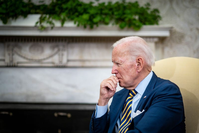 U.S. President Joe Biden speaks during a bilateral meeting with South African President Cyril Ramaphosa in the Oval Office of the White House on September 16, 2022 in Washington, DC.