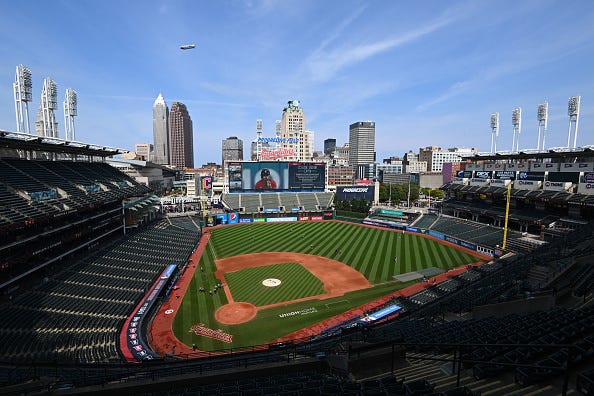 Progressive Field is the home of the Guardians.