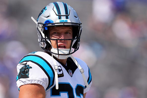 Christian McCaffrey and the Panthers are looking for their second straight win.