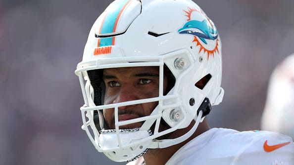 Tua Tagovailoa out with concussion, Teddy Bridgewater to start vs. Patriots