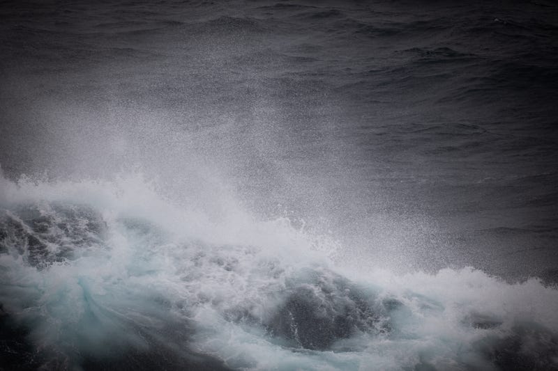 Waves in the ocean.