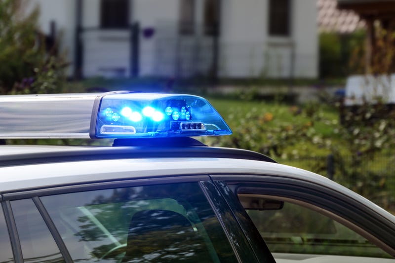 Stock image of police car lights