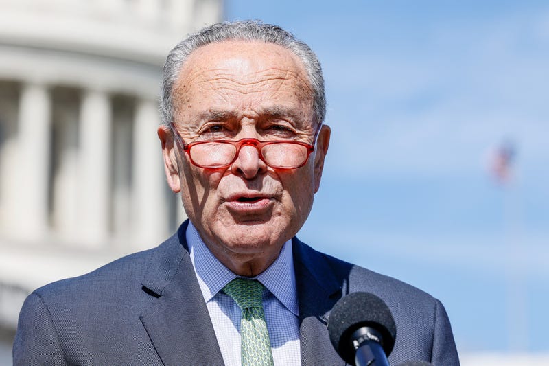 Senate Majority Leader Chuck Schumer (D-NY) speaks during a press conference held to celebrate U.S. President Joe Biden cancelling student debt on Capitol Hill on September 29, 2022 in Washington, DC.