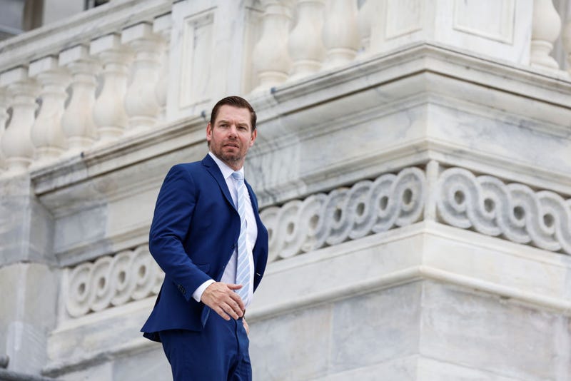 ep. Eric Swalwell (D-CA) departs from the U.S. Capitol Building on September 30, 2022 in Washington, DC. 