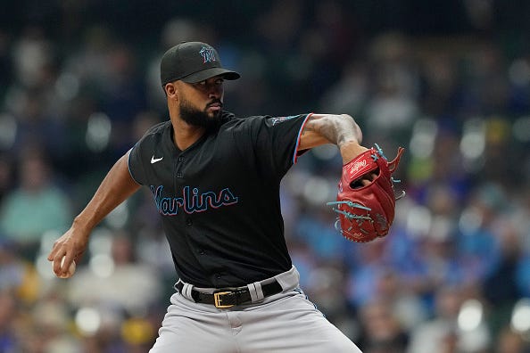 Sandy Alcantara is the reigning NL Cy Young Award winner.
