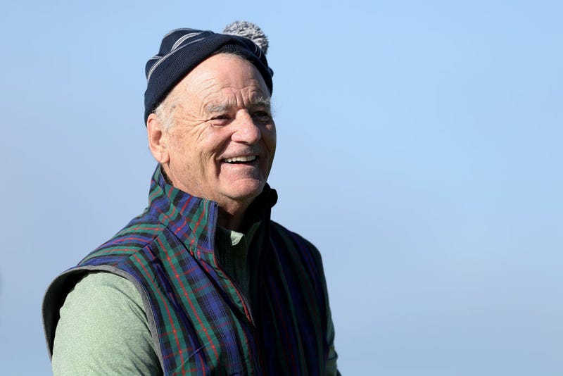 Bill Murray on course on Day Three of the Alfred Dunhill Links Championship on the Old Course St. Andrews on October 1, 2022.