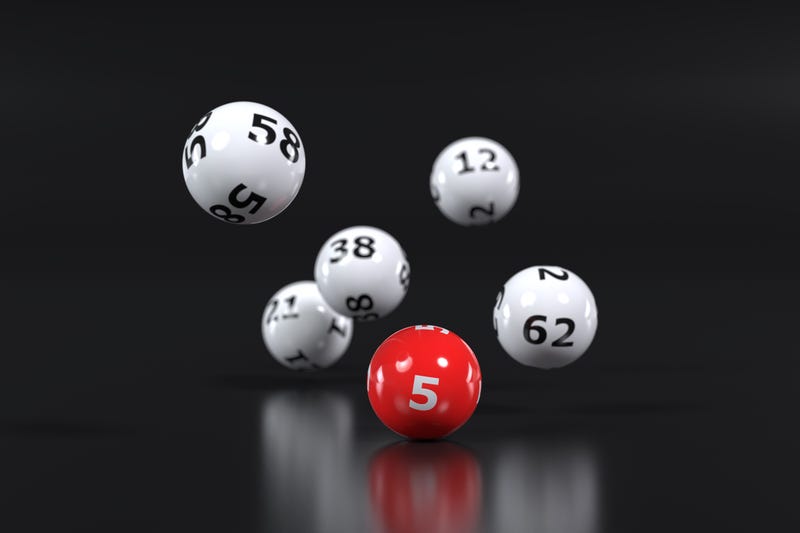 Stock image of lottery balls with random numbers