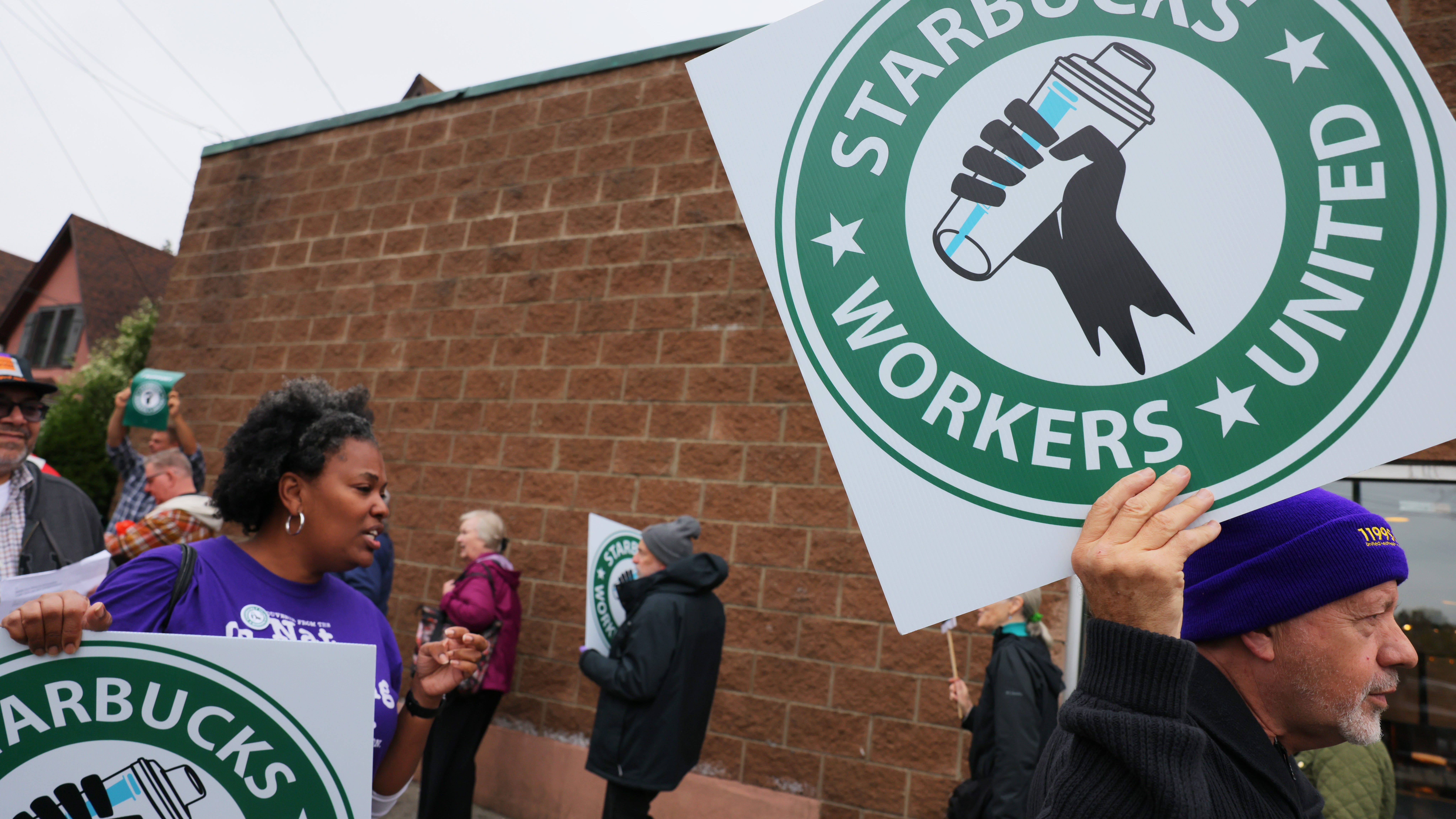 Williamsburg Starbucks workers go on strike in response to alleged wage tampering, understaffing and more