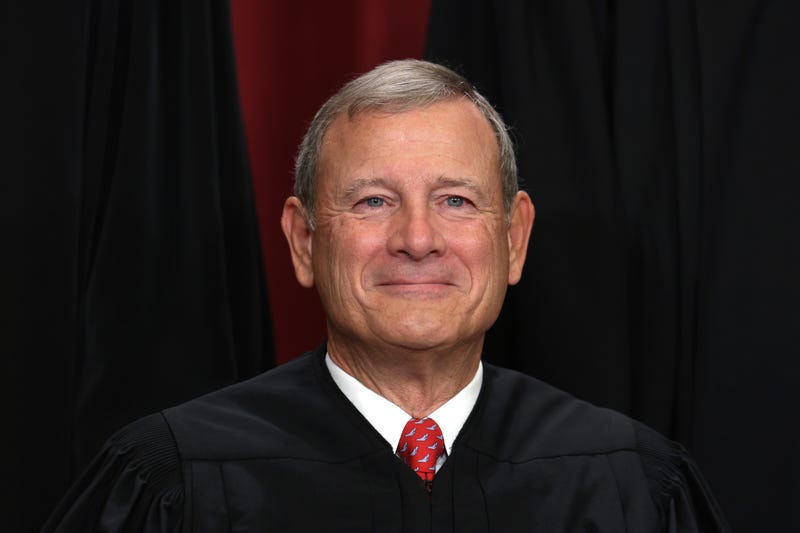 WASHINGTON, DC - OCTOBER 07: United States Supreme Court Chief Justice John Roberts poses for an official portrait at the East Conference Room of the Supreme Court building on October 7, 2022 in Washington, DC. The Supreme Court has begun a new term after Associate Justice Ketanji Brown Jackson was officially added to the bench in September.