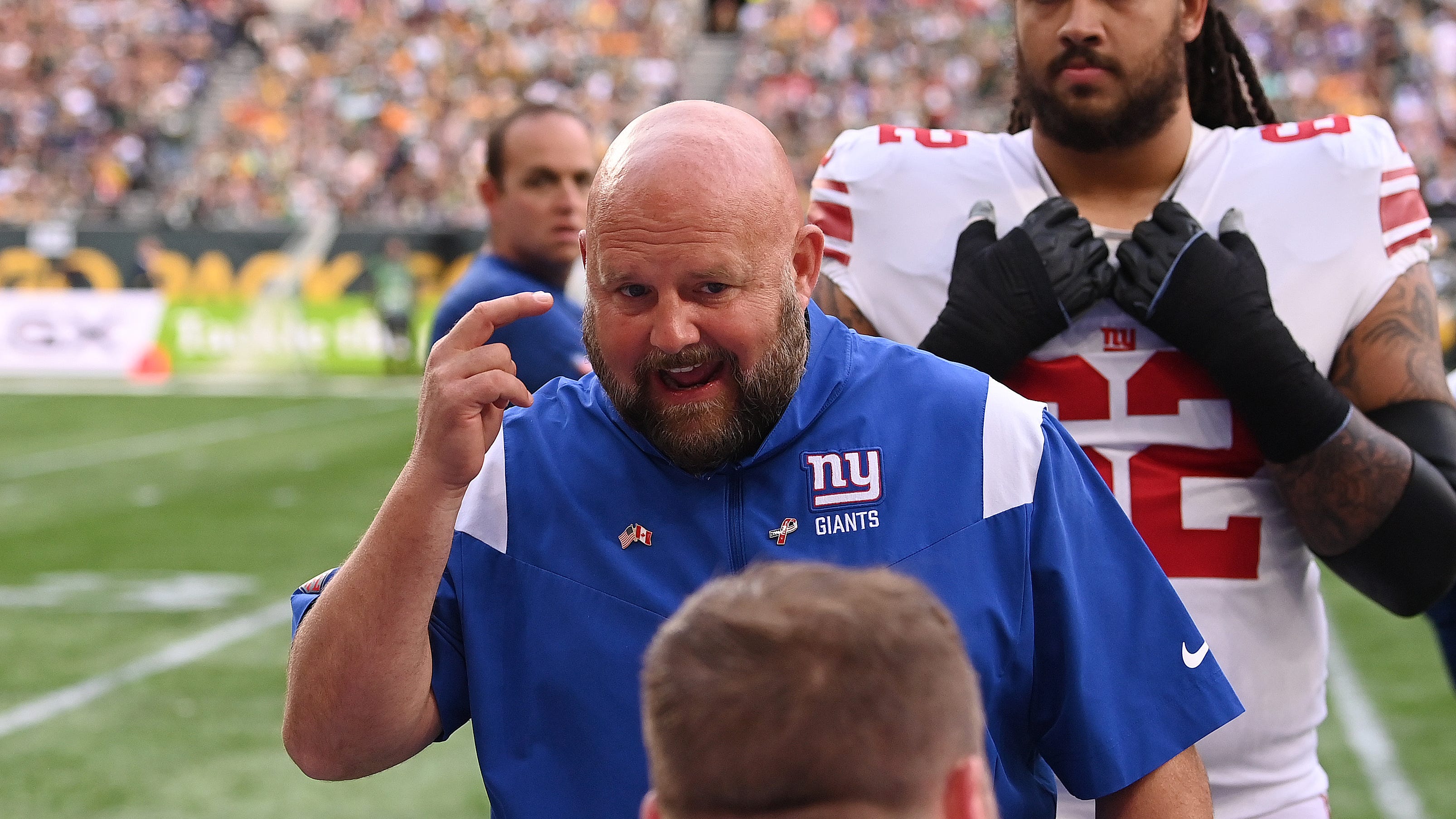 WATCH: Brian Daboll is all kinds of fired up after Giants pull off comeback win
