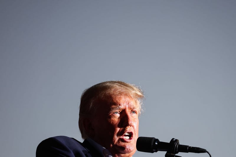 Former U.S. President Donald Trump speaks at a campaign rally at Legacy Sports USA on October 09, 2022 in Mesa, Arizona. 
