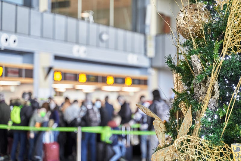 Christmas tree in airport