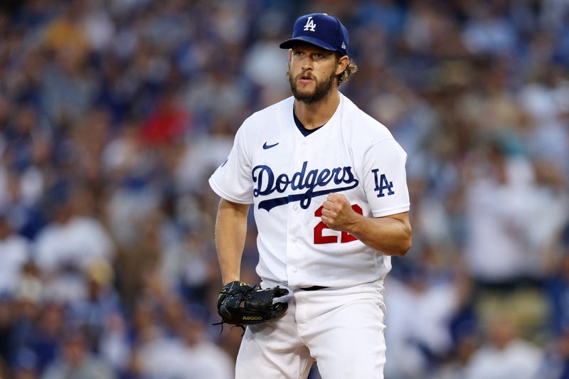 clayton kershaw on field during game