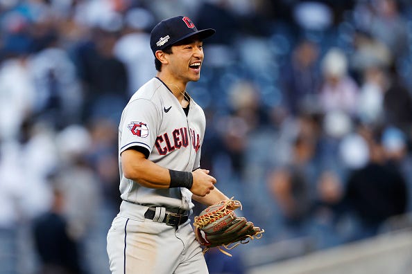 Steven Kwan is one of the best left fielders in baseball right now.