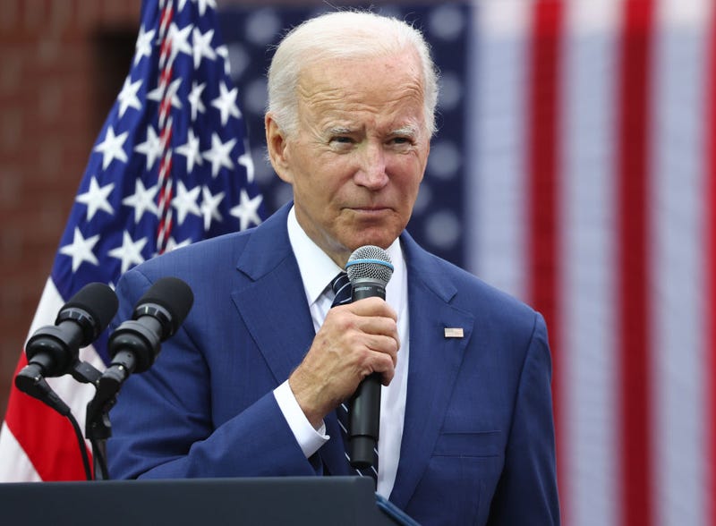 U.S. President Joe Biden delivers remarks on lowering costs for American families at Irvine Valley College in Orange County on October 14, 2022 in Irvine, California.