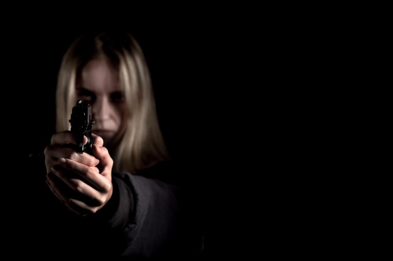 Girl with gun