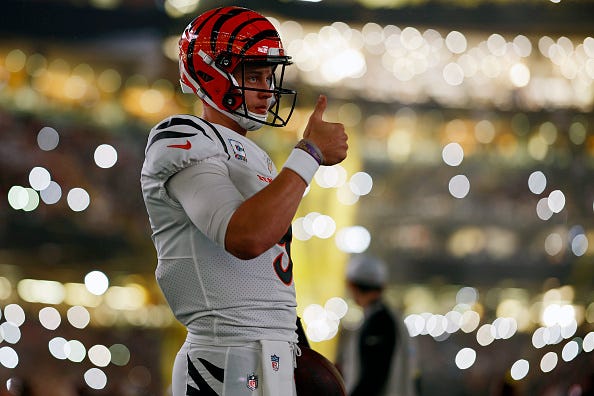 Joe Burrow and the Bengals will host the Chiefs in Week 13. 