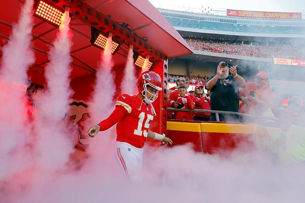 Patrick Mahomes and the Chiefs will host the Rams in Week 12. 