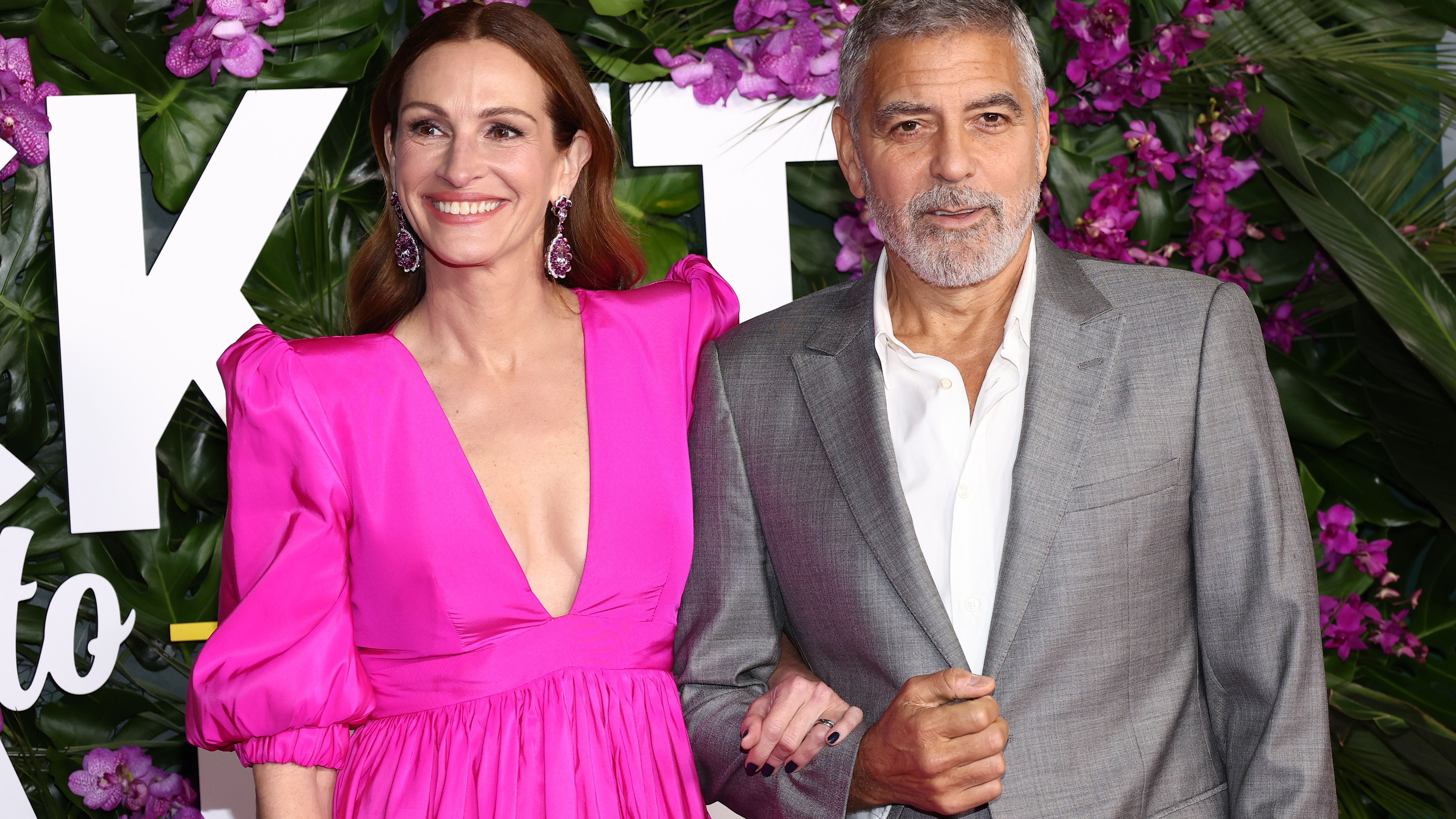George Clooney pokes fun at ‘up-and-comer’ Julia Roberts in red carpet interview