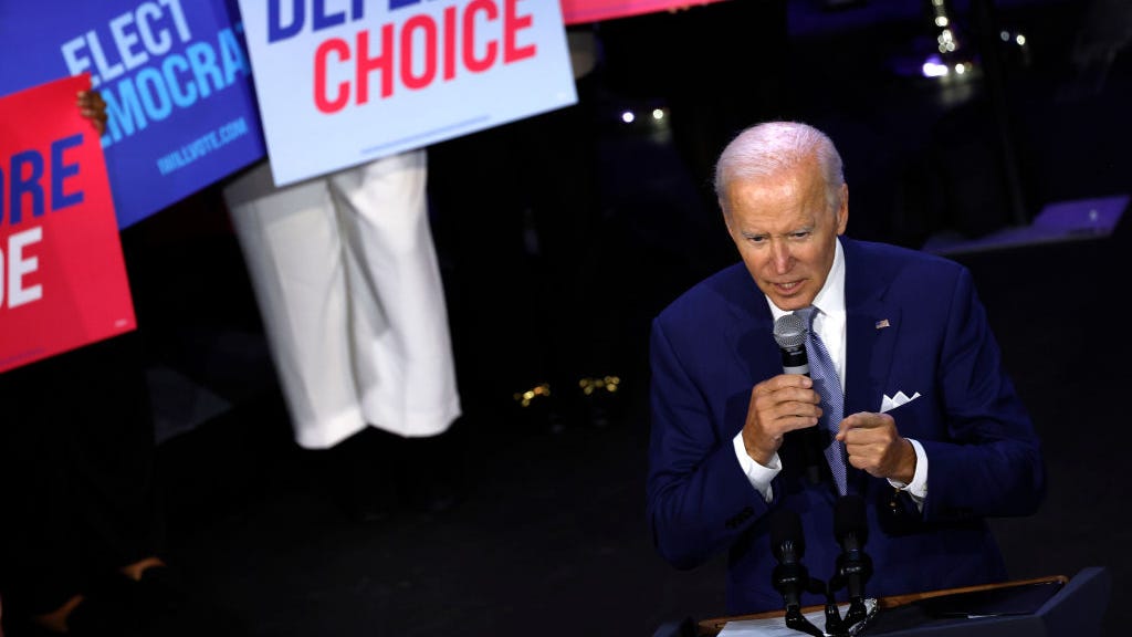 Biden promises to codify Roe v Wade if Dems win midterms