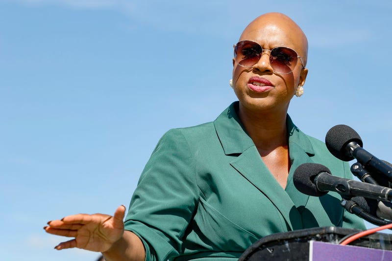Rep. Ayanna Pressley (D-MA) speaks during a press conference held to celebrate U.S. President Joe Biden cancelling student debt on Capitol Hill on September 29, 2022 in Washington, DC. (Photo by Jemal Countess/Getty Images for We, The 45 Million)