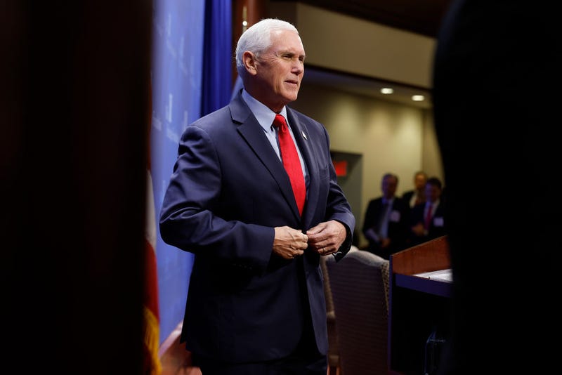 Former Vice President Mike Pence speaks during an event to promote his new book at the conservative Heritage Foundation think tank on October 19, 2022 in Washington, DC.