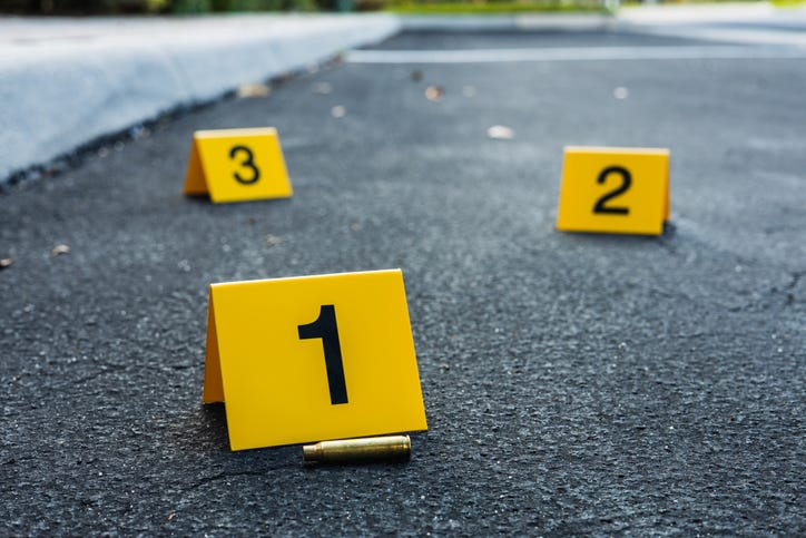 file photo of evidence markers