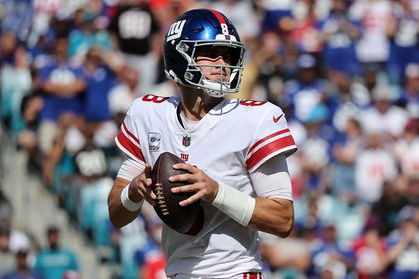 Daniel Jones and the Giants will play on Sunday Night Football in Week 15. 