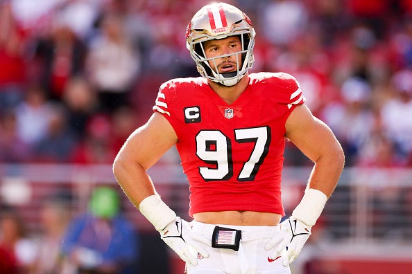 Nick Bosa and the 49ers will play on Thursday Night Football. 