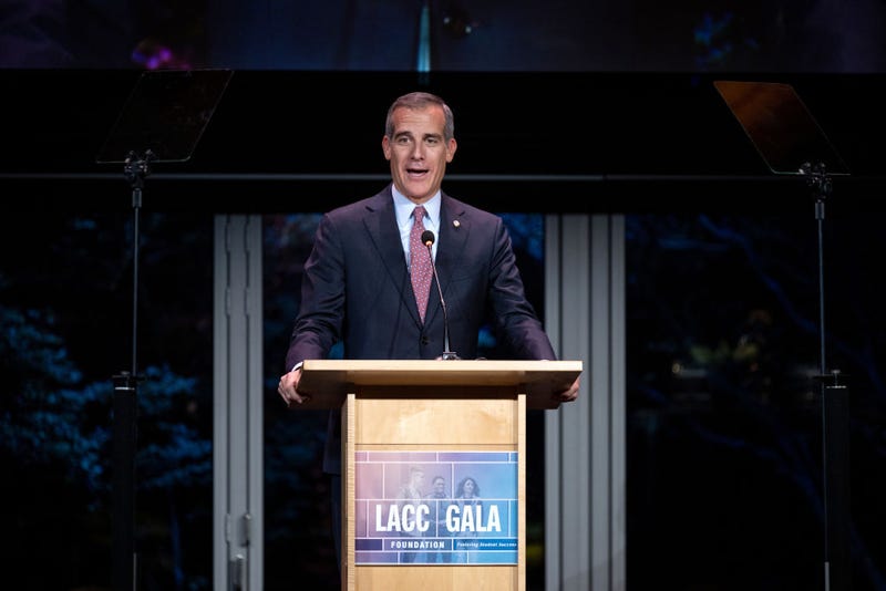 Los Angeles Mayor Eric Garcetti attends the 2022 Los Angeles City College Foundation Gala at the Skirball Cultural Center on October 27, 2022 in Los Angeles, California.