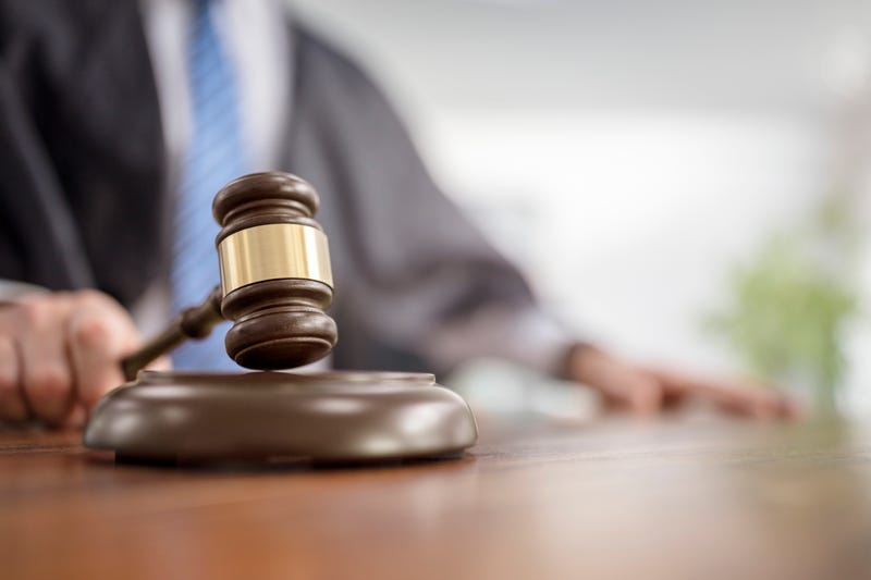 Judge handing down a sentence. 