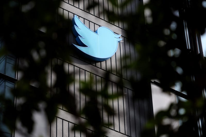 SAN FRANCISCO, CALIFORNIA - OCTOBER 2: The Twitter logo is posted on the exterior of Twitter headquarters on October 28, 2022 in San Francisco, California. Elon Musk closed the deal to purchase social media platform Twitter for $44 billion and has already fired several top executives.
