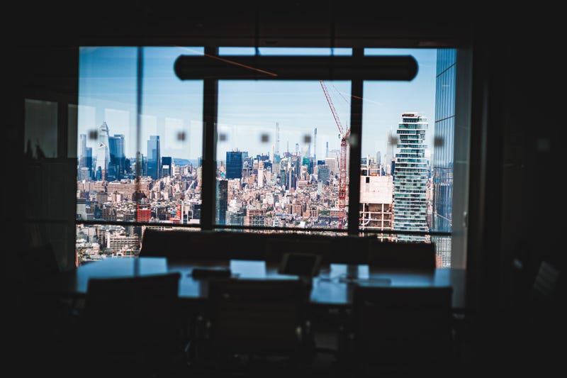An empty conference room in Manhattan