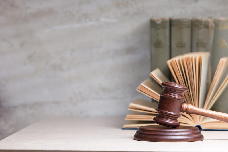 Gavel and books.