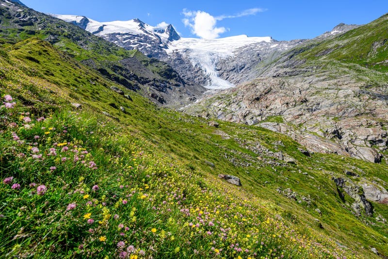 Grossvenediger summit in the Hohe Tauern national park in Austria.