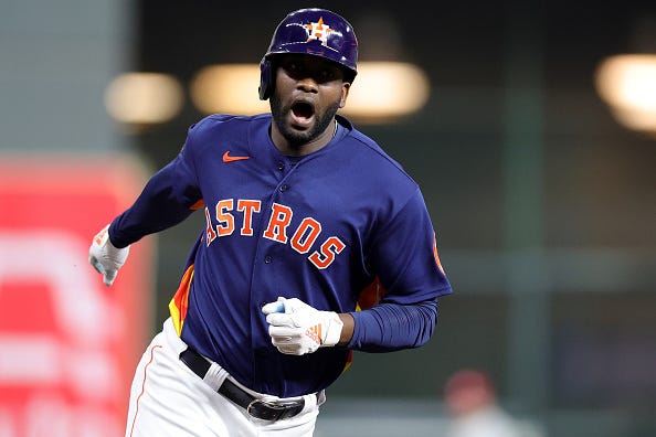 Yordan Alvarez is one of the best left fielders in baseball right now.